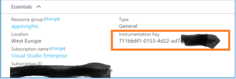 Azure Application Insights - Keys