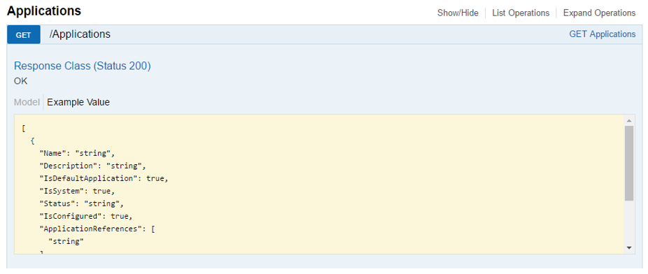 Management REST-API Service - GET Method