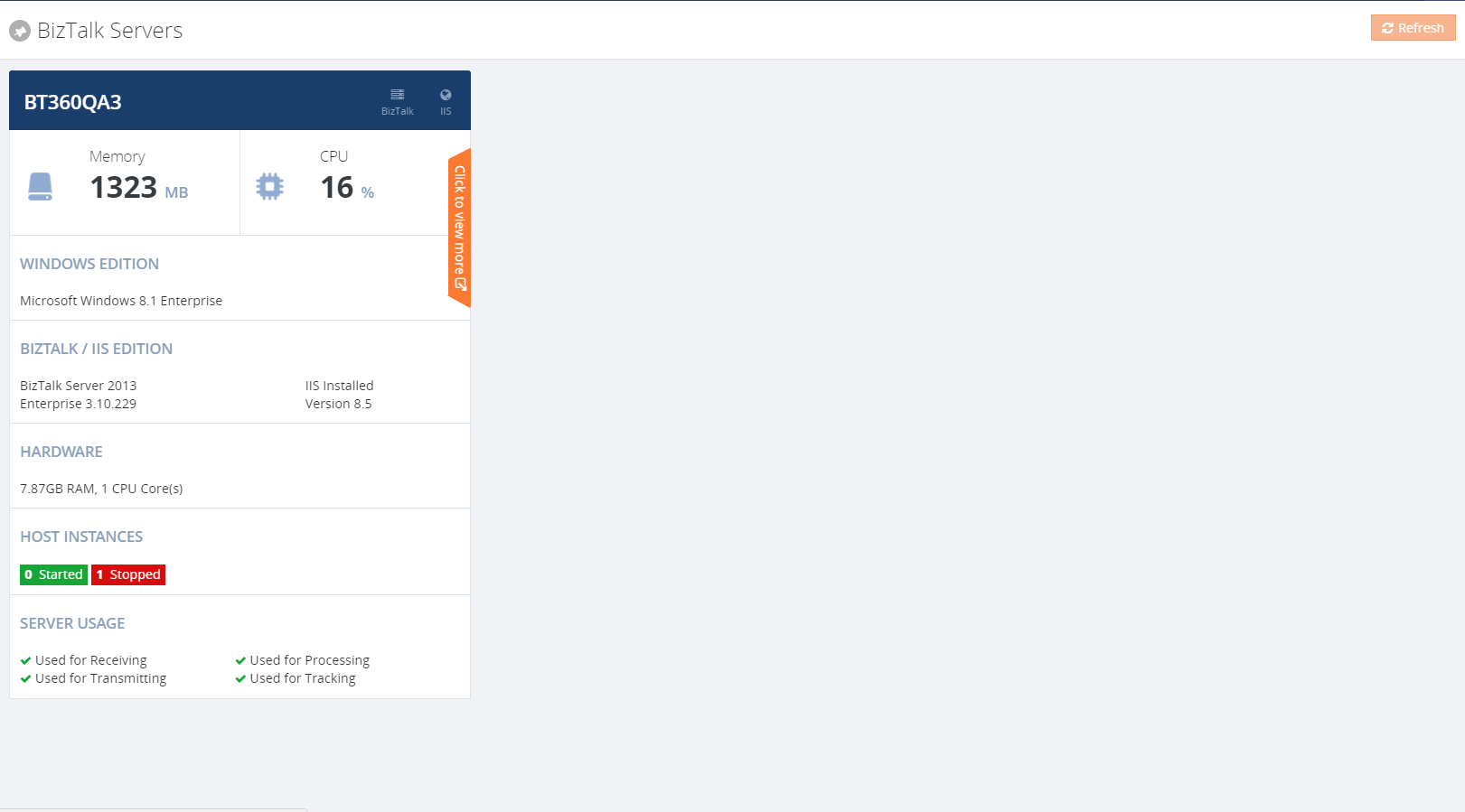 Accessing the NT service for BizTalkserver