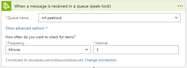 Service Bus - Message in queue (peek lock)