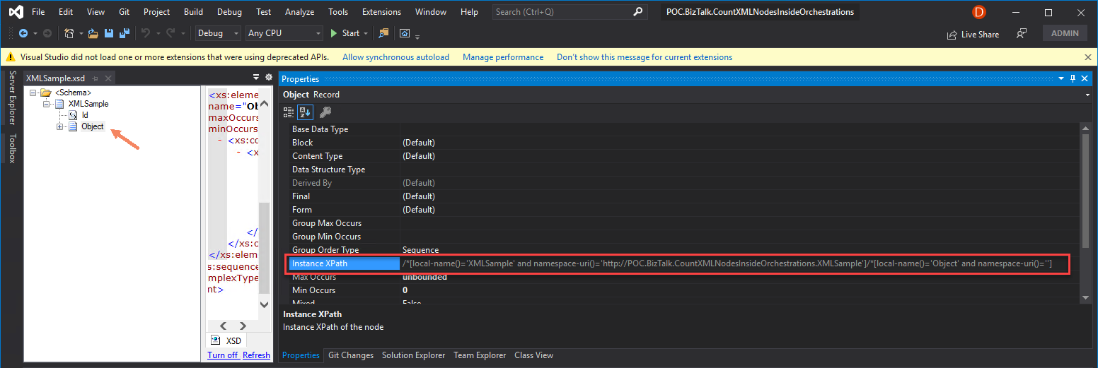 biztalk xpath count