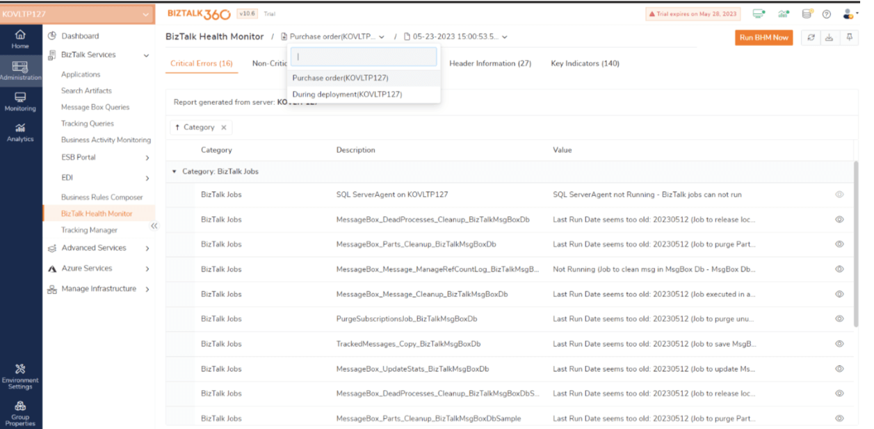 multiple BizTalk Health Monitor Profiles