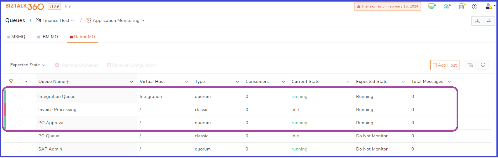 RabbitMA Monitor mapping